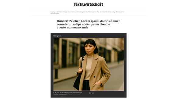 Bildergalerie (auch als Slider ohne Rahmen verfügbar): Perfekt für Ihre Kollektionsfotos, authentische Unternehmenseinblicke und mehr.