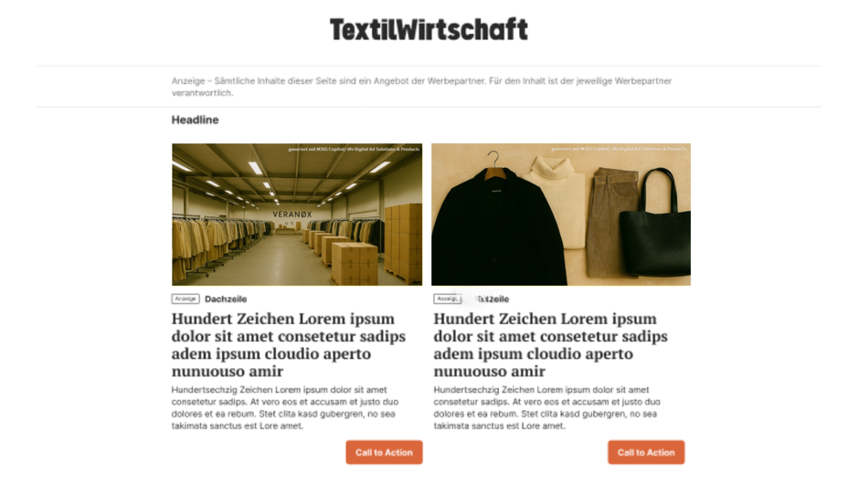 Two-column text-and-image teaser, optionally with a call-to-action: Perfect for company information, collections and ordering processes, employer benefits, as well as case studies, reports, or best practices.